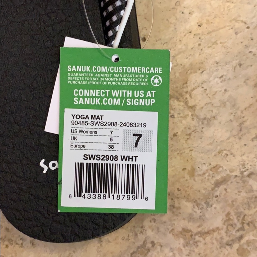 Sanuk Yoga Mat Flip Flops Sz 7 - Picture 2 of 3